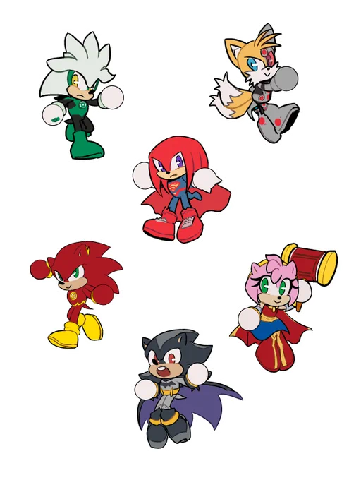 Annnd to finish it off...! DC X SONIC CROSSOVER stickers!