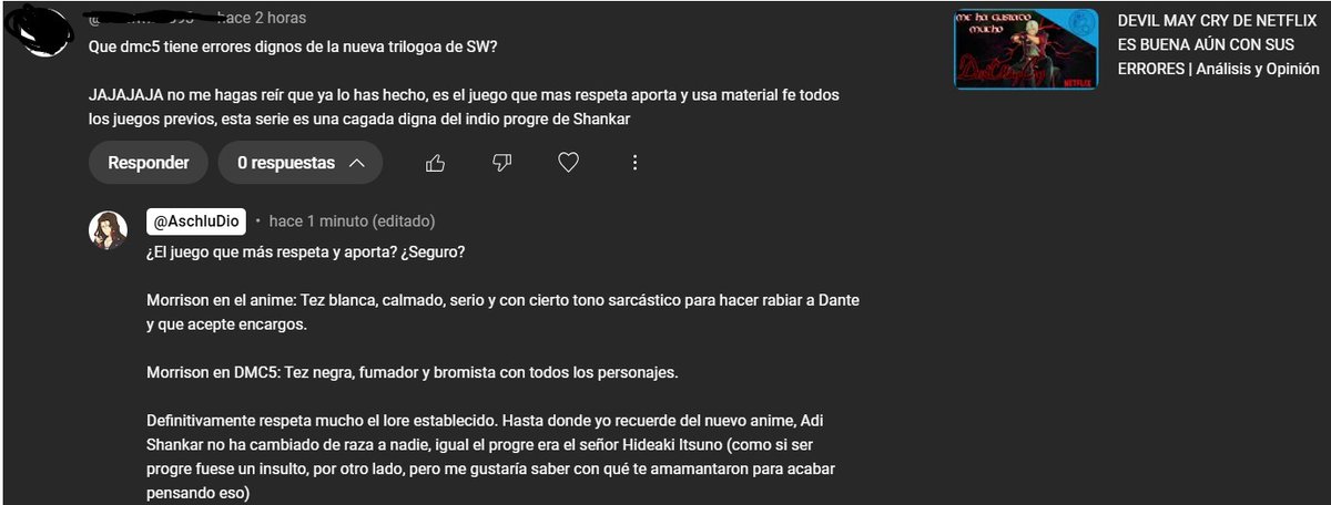 AschluDio's tweet image. Definitivamente, los supuestos TRUE FANS de Devil May Cry que dicen que la nueva serie es mierda saben mucho de lo que hablan XDDD