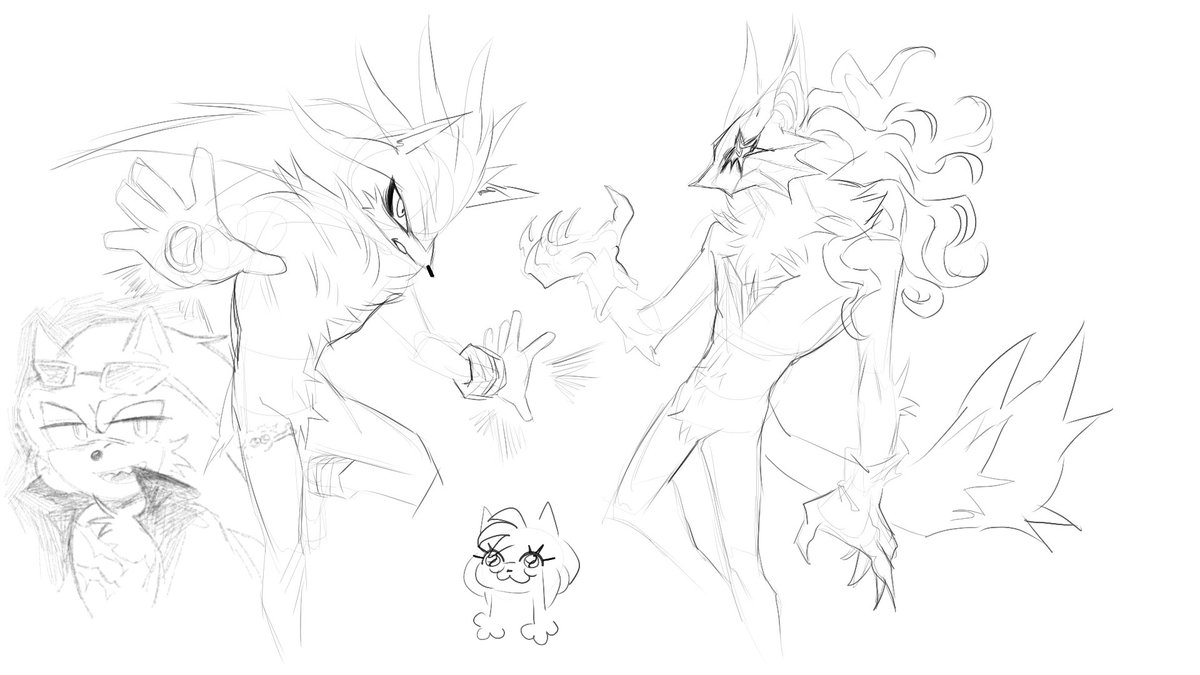 _vanilla_veil_'s tweet image. sonic sketches for 2 day
#SilverTheHedgehog #KnucklesTheEchidna #infinitethejackal #scrougethehedgehog
Bottom left doodle of a rouge by penutbutter661 on timtok guhhuuu