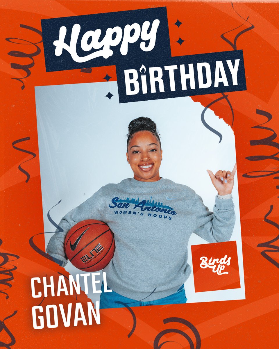 UTSAWBB's tweet image. Please join us in wishing a Happy Birthday to Chantel Govan! 🎉🥳
#BirdsUp 🤙 | #LetsGo210 | #CashIn 🏀