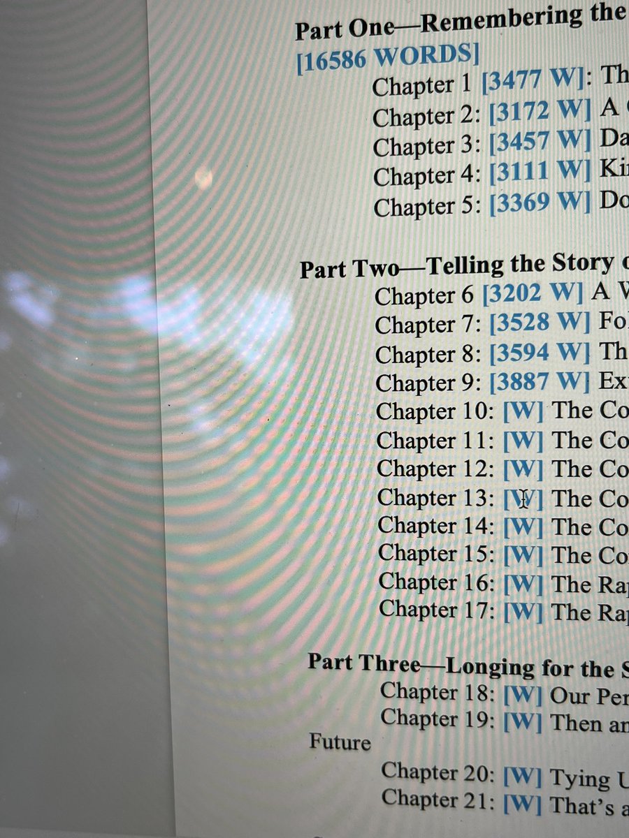 Svigel's tweet image. Almost at the halfway point of the first draft of my latest book. A slimmed-down, popular-level version of the same basic eschatology as Fathers on the Future, tentatively titled “The Story of the Future.” My wife is reading Part 1 to make sure I’m hitting my target audience.