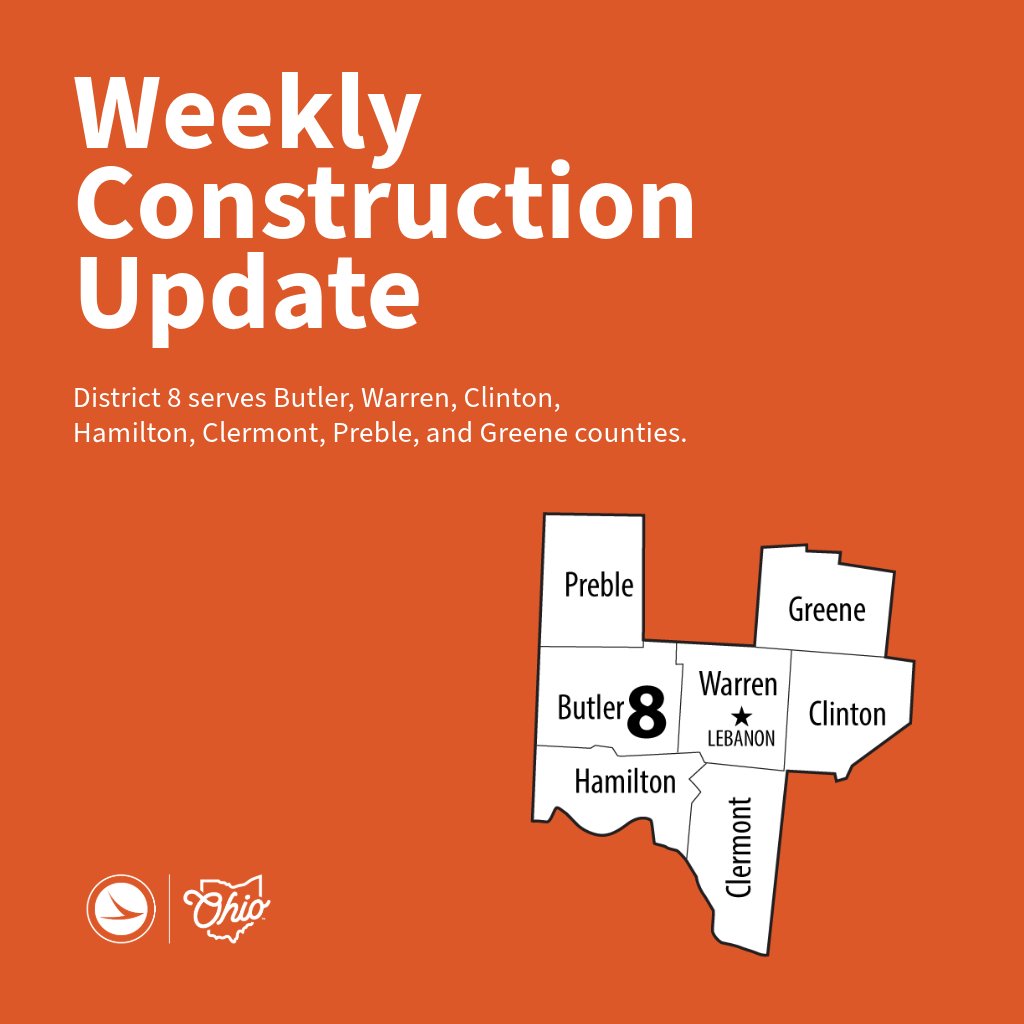 ODOT_Cincinnati's tweet image. Check out the latest construction happening in your area this week.
transportation.ohio.gov/d8-traffic-adv…