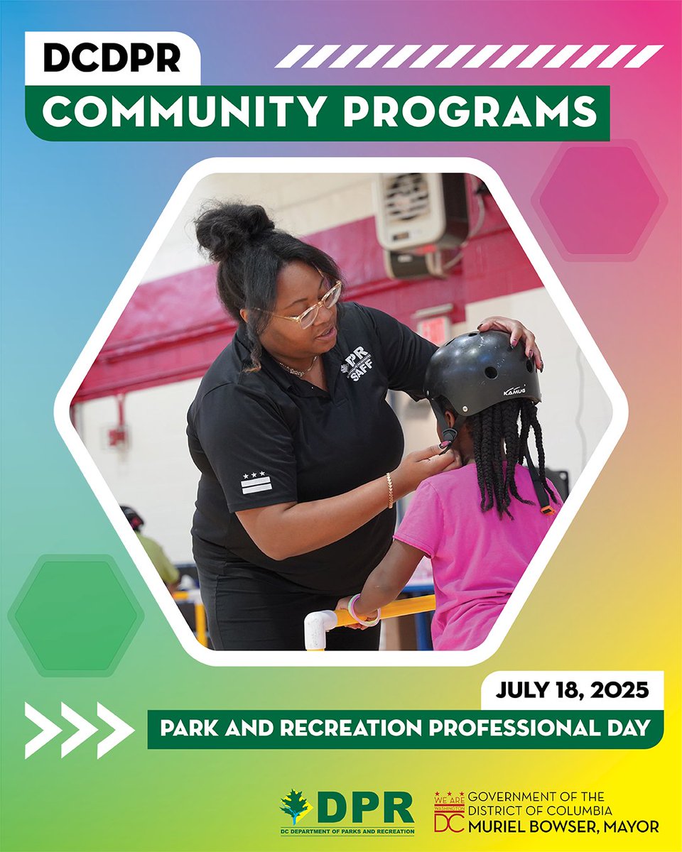 DCDPR's tweet image. Programs that BOOST the community! ๐ฅ
DPRโs Community Programs Division brings rec spaces to life โ from arts & camps to seniors, OST, nature, and more!
They connect, inspire, and keep DC playing all year long.๐
#NRPAParkAndRecDay #BuildTogetherPlayTogether #WePlayTooMuch