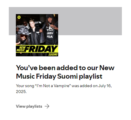 agony7th's tweet image. we got added to another official spotify playlist 😎