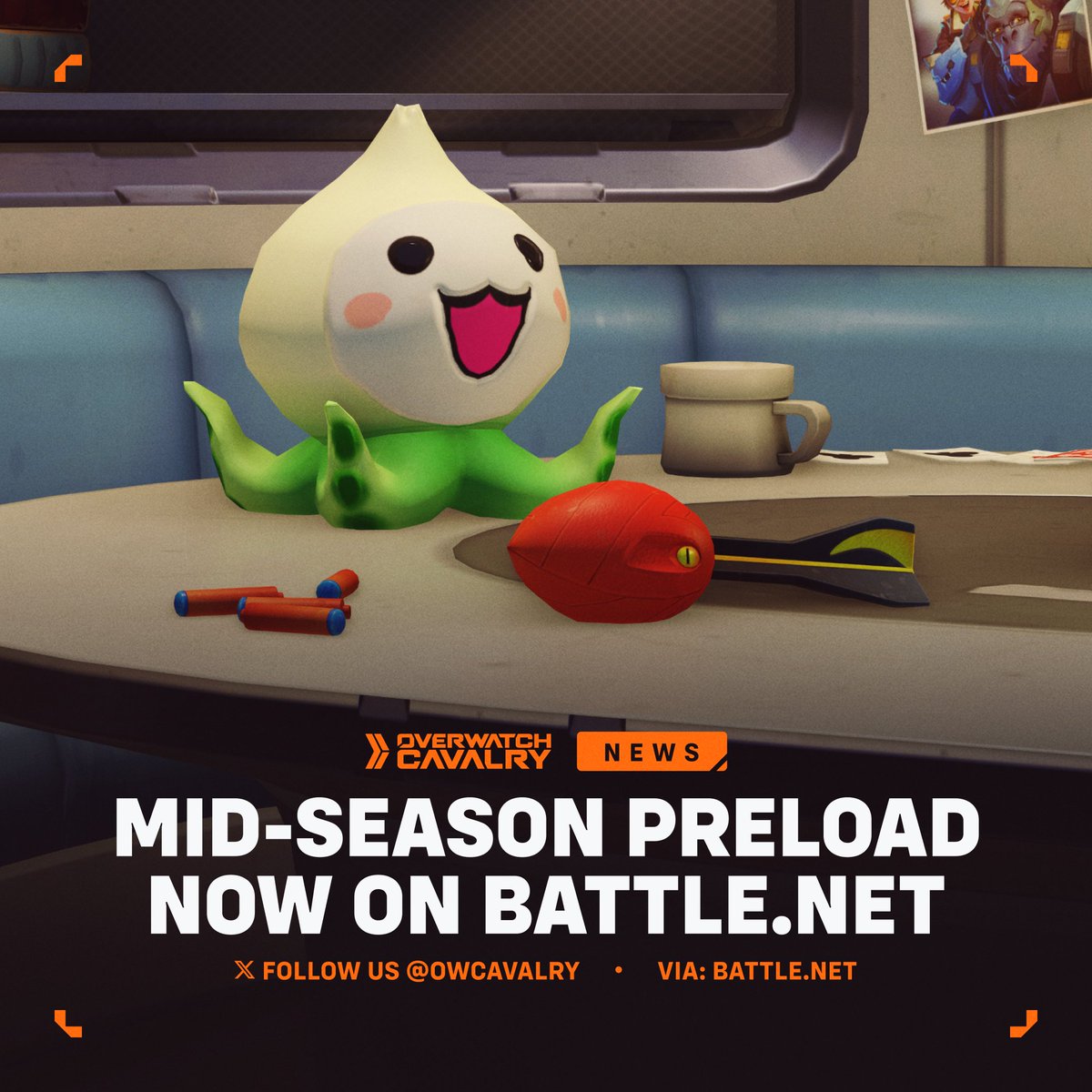 OWCavalry's tweet image. Get ready for the #Overwatch2 mid-season patch π―
A new pre-download is available on @battlenet, ready for July 22. This update includes the new Nerf Collaboration Event, Map Reworks, and possibly the Wuyang Hero Trial.
π₯ Size β 1.80 GB