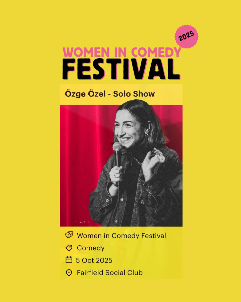 SİZLERE BİR HABERİM VAR: Yeni Doküman ile Manchester'da bu yıl 12.si düzenlenen Women in Comedy Festival'deyim/dayım 🇹🇷 Tabii gavur eskisini ne bilsin de yeni doküman bir şey ifade etsin diyerek dümdüz SOLO ŞOV yazdırdık her yere.

🎟️: tinyurl.com/465d7796