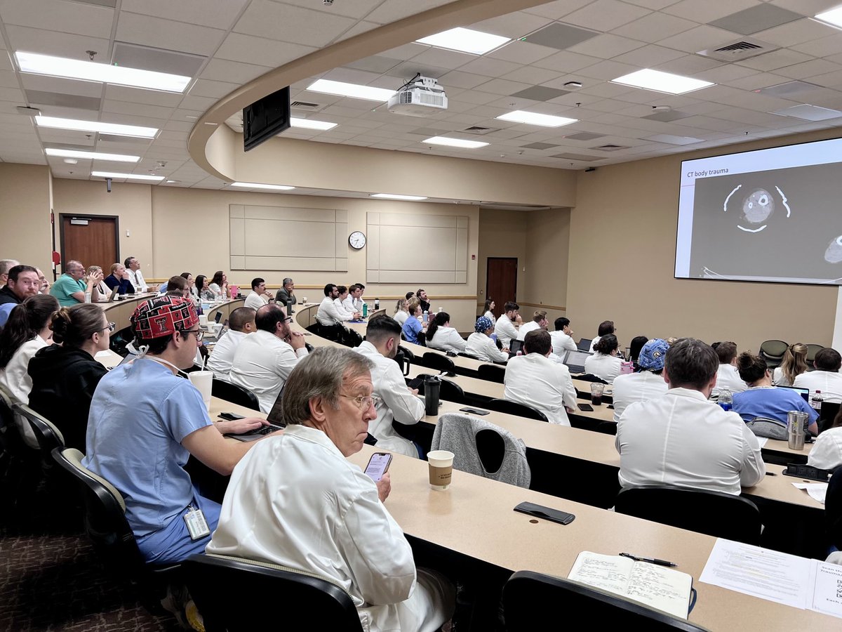 traumamd1's tweet image. Great Attendance @TTUHSC @TTUHSCSurgery Weekly Quality Improvement / M&M Conference discussing opportunities for improvement for better surgical care, real life learning for our trainees and students. excellent presentation from @TTUHSCSurgery residents