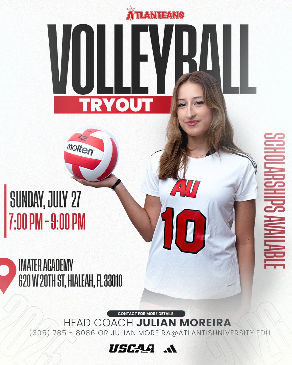 Athletics_au's tweet image. Women’s Volleyball Tryouts are officially ON! 🏐🔱
We’re looking for unsigned seniors and transfer student-athletes who can bring the energy, grit, and skill to the court.
#Volleyball #womensvolleyball #tryouts
