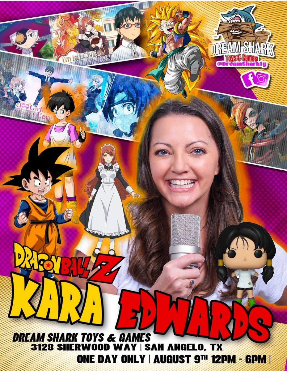 karaedwards's tweet image. August is going to be FUN! Join me:
August 2-3, Huntington, WVA, Pullman Fest
August 9, San Angelo, TX, Dreamshark (with @elisebaughman )
August 22-24, Rosemont, IL, Anime Magic (with @alexistiptonactress and more!)
I’ll see you there!