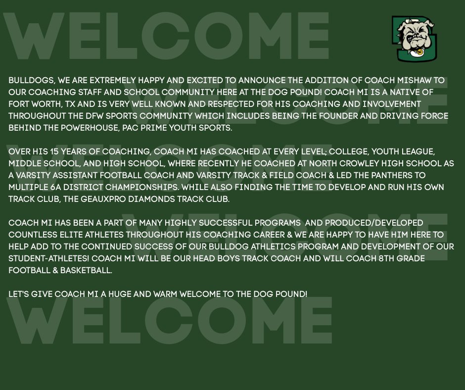 Welcome to The Dog Pound Coach MiShaw‼️