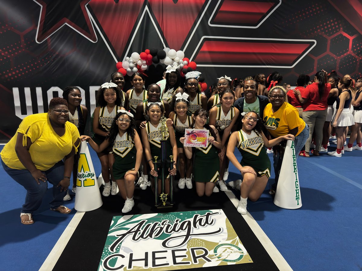 <a href="/warriorscheer2/">warriorscheer</a> was unapologetically fierce at cheer camp! Check out those hard-earned awards! Congrats! 🤍💛💚✨ #SquadGoals <a href="/AliefISD/">Alief ISD</a> <a href="/AlbrightMS/">Albright Middle Performing and Visual Arts Academy</a>