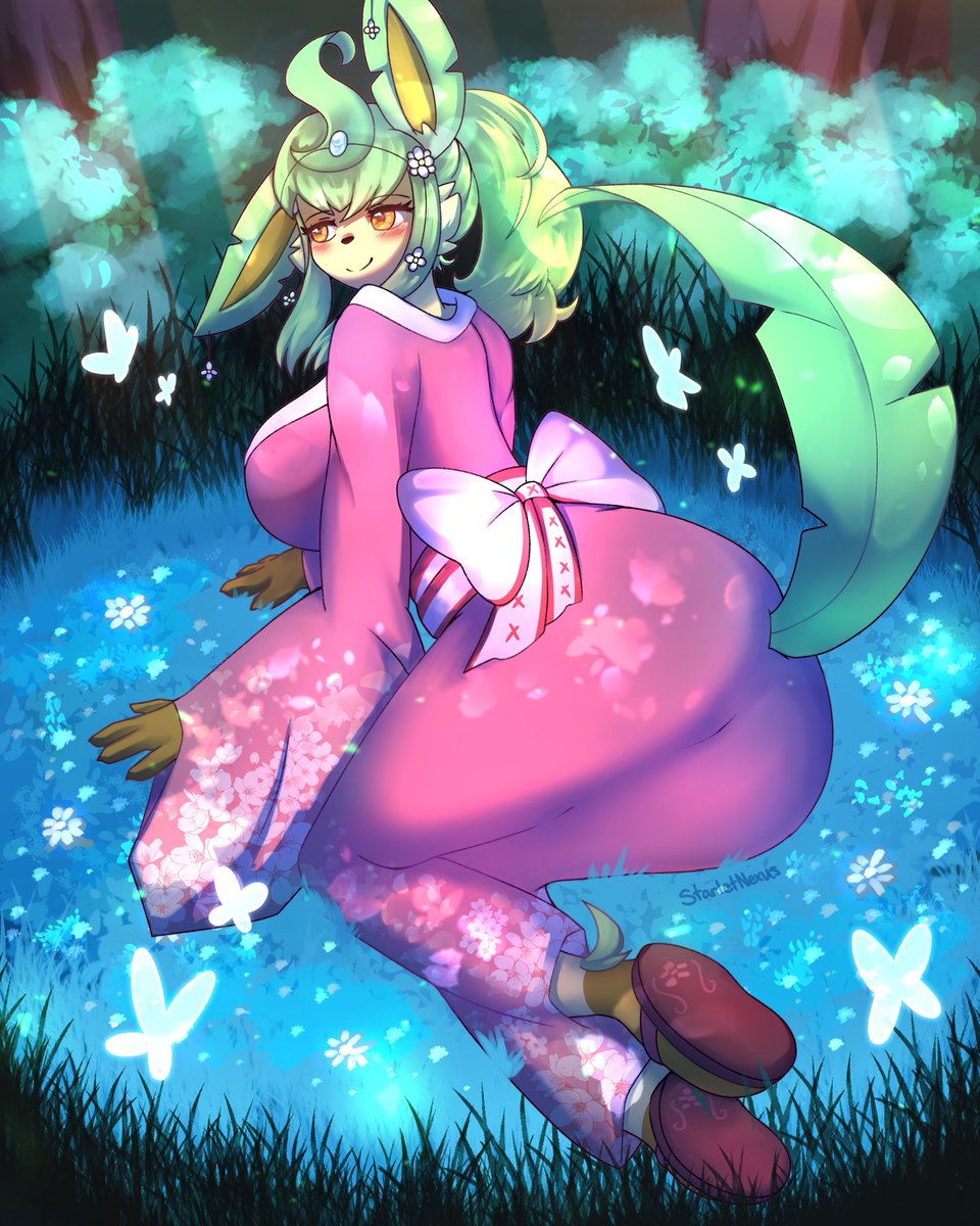 Starlet_Nexus's tweet image. Chamomile in the serene forest 🌿
#leafeon
