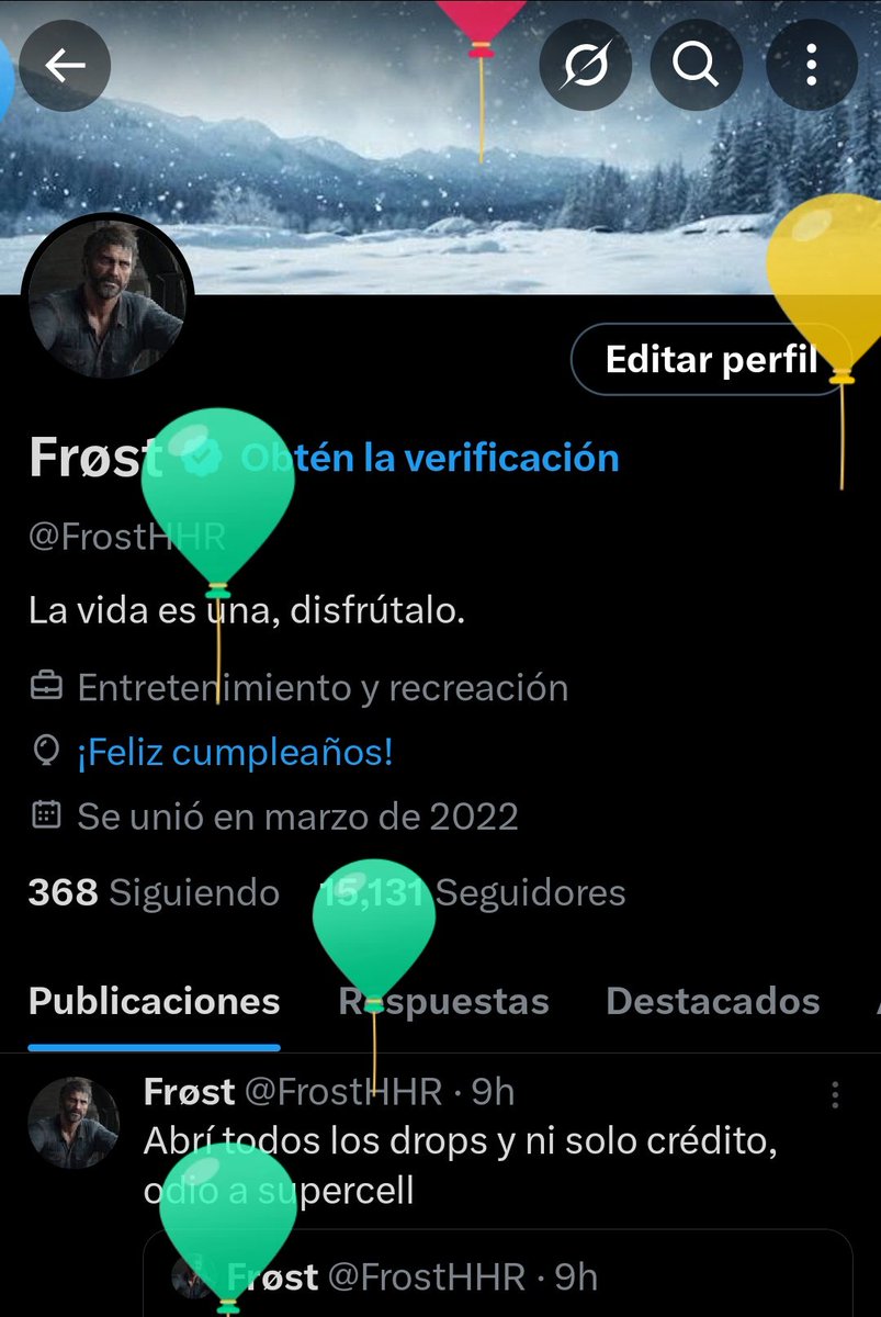 Un año más de vida, gracias a todos 🫶