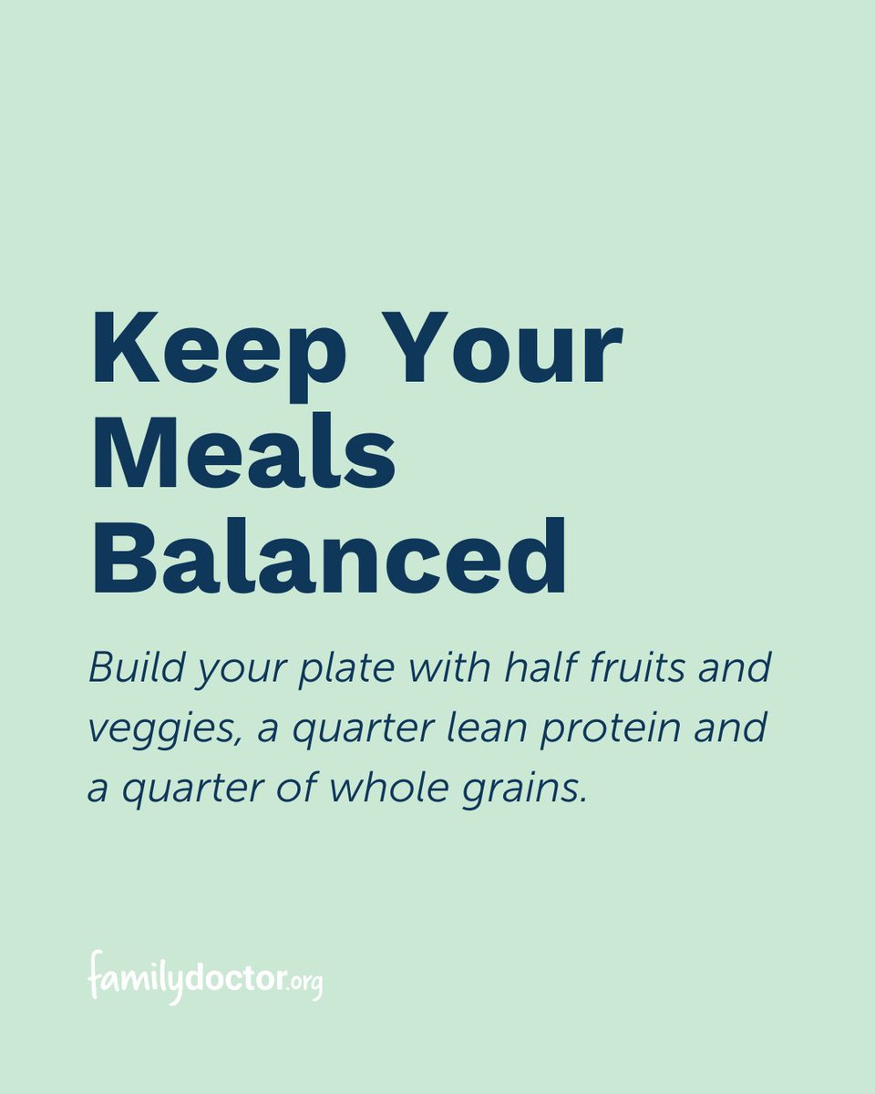familydoctor's tweet image. We all know that it's good to eat healthy. But trying to change your lifestyle to include more healthy eating can feel overwhelming. Try following these 3 tips to keep nutrition simple and work it into your daily life! 🙌 bit.ly/4o7XaIL