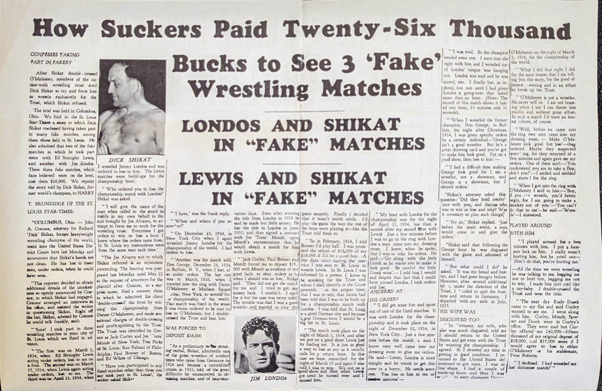 cory_m_santos's tweet image. An early 1950s promotional smear campaign against Buddy Rogers by Jack Pfefer. Rogers had dumped Pfefer in 1951 after 5 prosperous years.
You typically only see the first page of this, so I figured to show off all the rest. Enjoy: