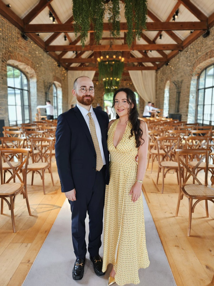 aIIegoricaI's tweet image. Sarah and I at a lovely wedding yesterday
Ours is next! Four months to go!