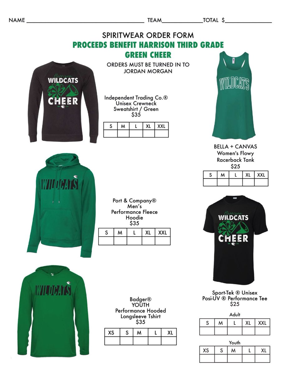 Final weekend for spirit wear orders! Get some new stuff for back to school!