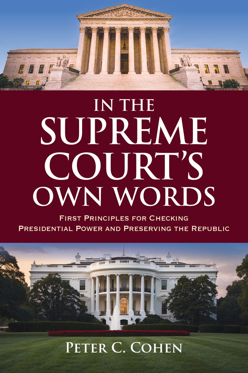 Writing to share advance notice of my forthcoming nonfiction book, In the #SupremeCourt’s Own Words: First Principles for Checking Presidential Power and Preserving the Republic. Coming September 2025 #RuleOfLaw #SCOTUS #PresidentialPower #ConstitutionalLaw #SupremeCourtDecisions