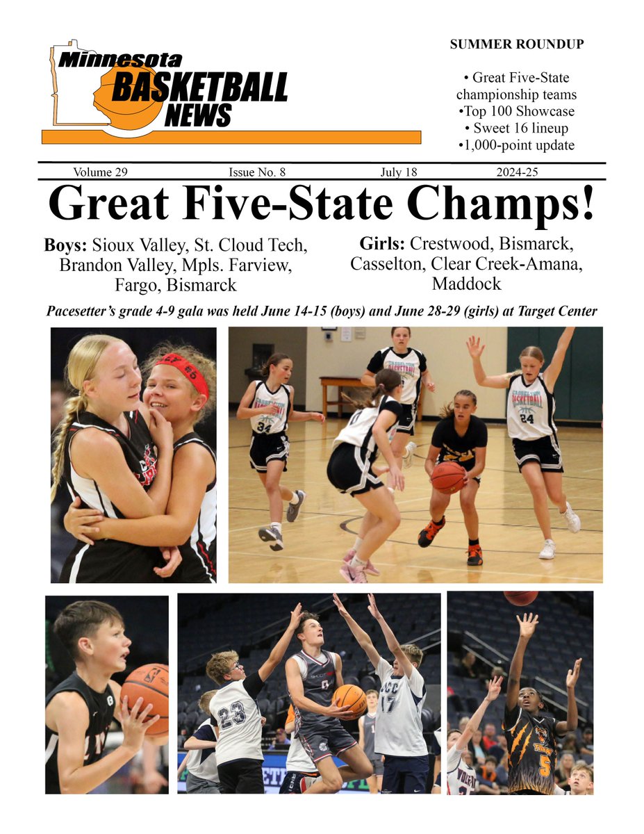 Minnesota Basketball News 2024-25 Season - Issue 8 is now available! pacesettersports.net/minnesota-bask…