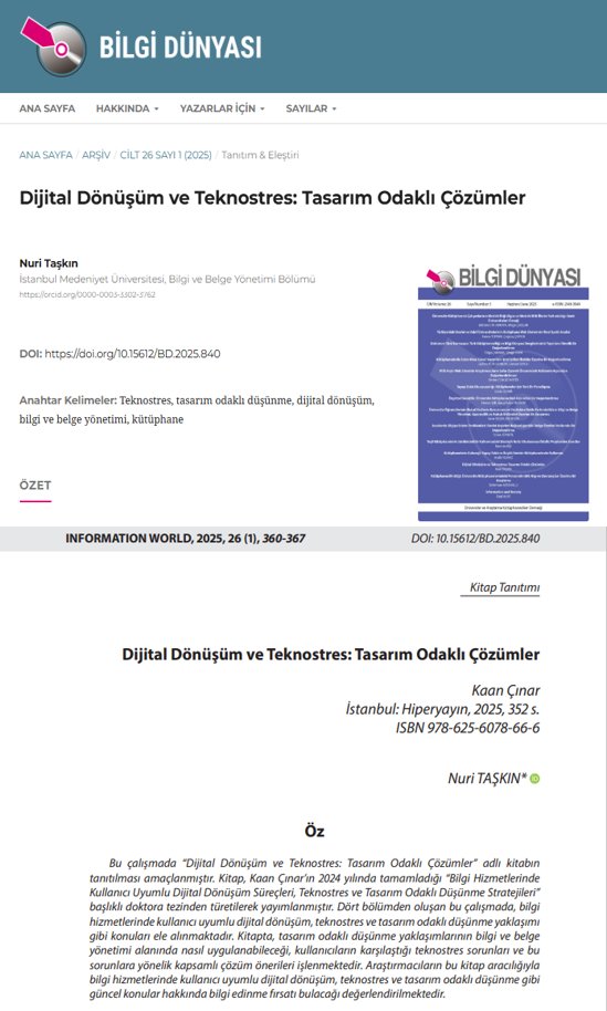 Bu sayımızdaki kitap tanıtımlarına devam ediyoruz.

Mesleğimize kitap yazarak katkıda bulunan meslektaşlarımıza ve kitabı tanıtarak bizlerin haberdar olmasına vesile olan meslektaşlarımıza teşekkürlerimizle.

bd.org.tr/index.php/bd/a…
