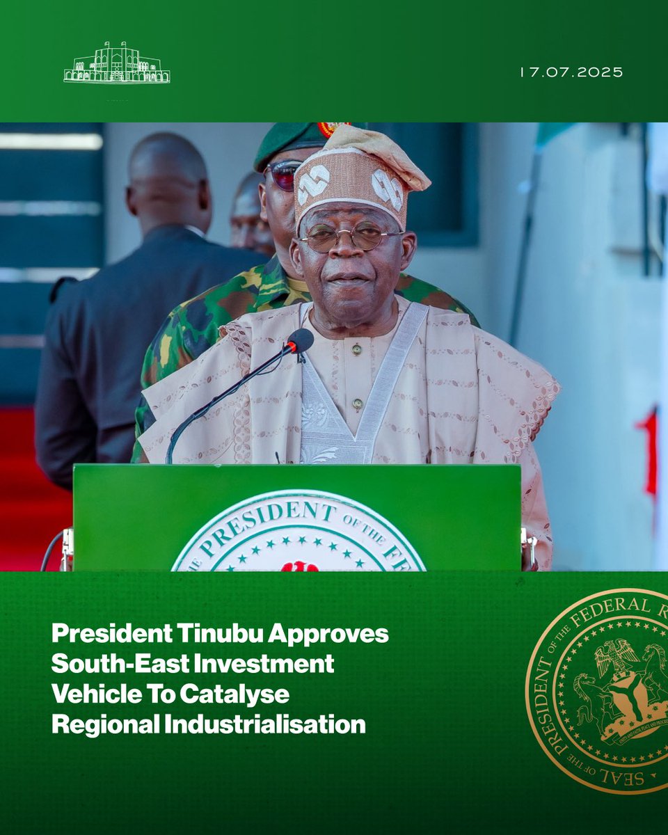 markokoyeII's tweet image. I am excited to share that President Bola Ahmed Tinubu, GCFR, has granted executive approval for the South East Investment Company (SEIC), a strategic step toward unlocking long-term capital, regional competitiveness, and sustainable development across the South East.
This…