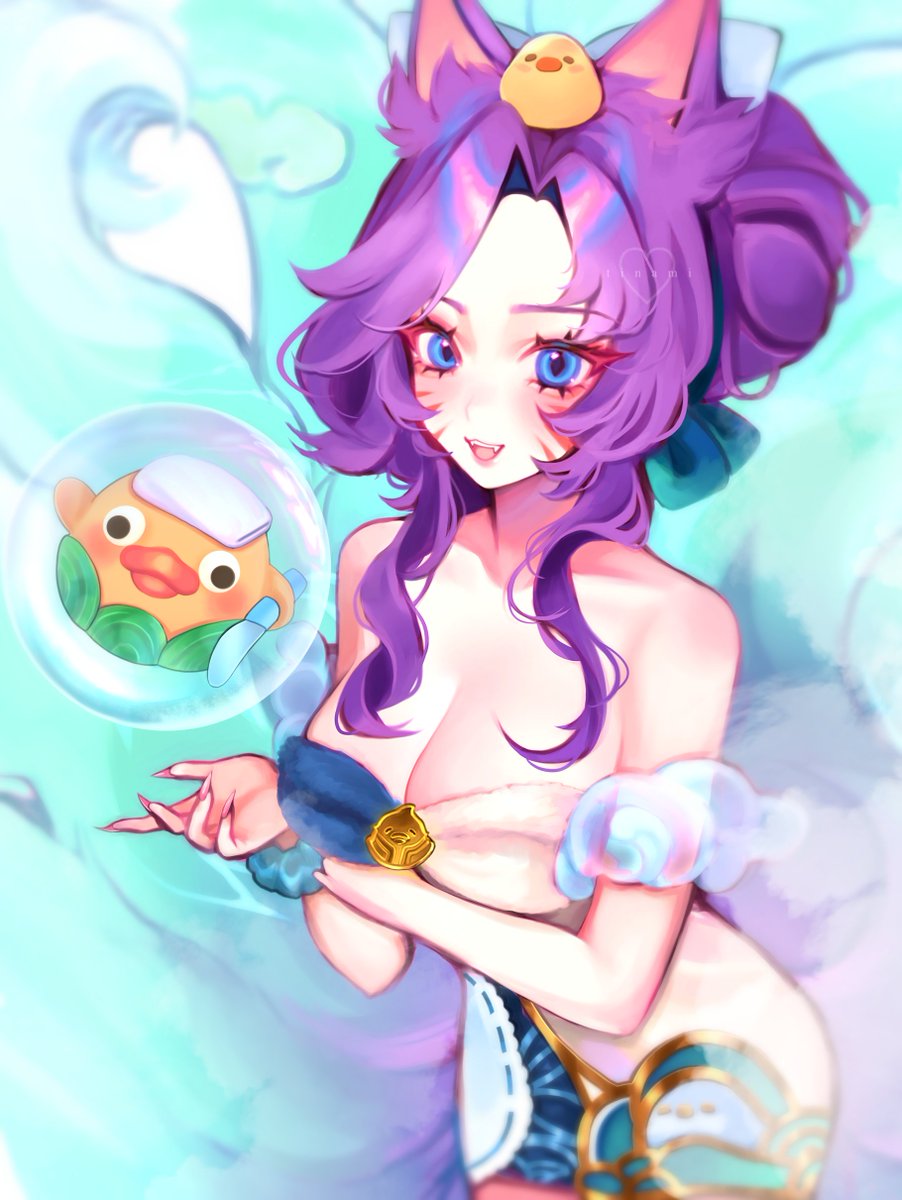 loltinami's tweet image. its getting steamy at the springs.. 🛁🫧
#leagueoflegends #ahri
#artoflegends