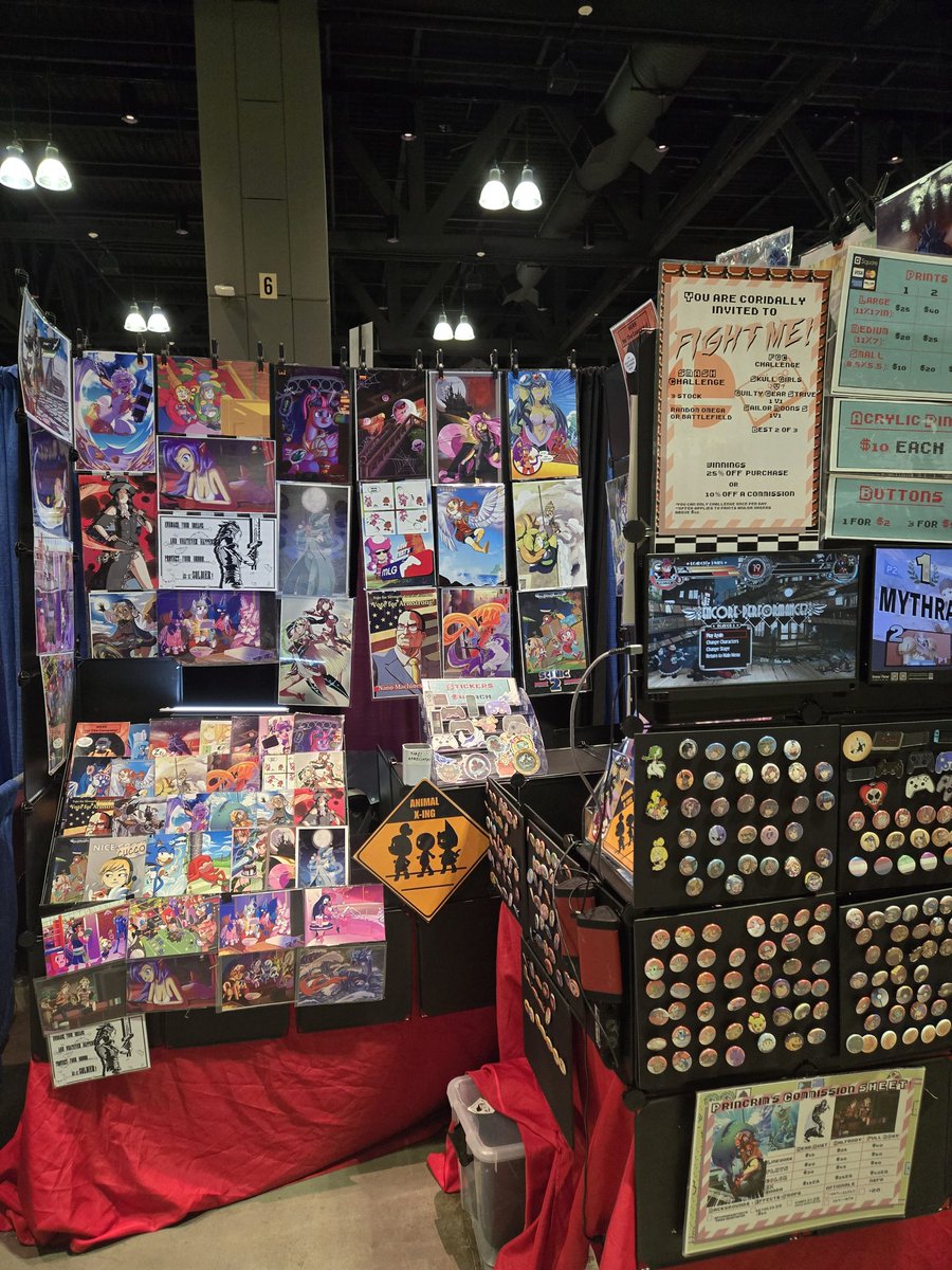 PrincessCrimson's tweet photo. At #Connecticon2025 table AC326.cpme kn down. Fight me at my fortress of art https://t.co/HDXWlm37n7