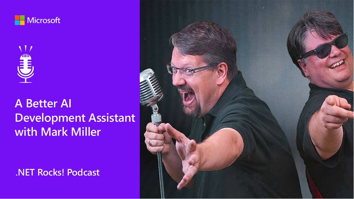 dotnet's tweet image. How can AI tech help you write better code? .NET Rocks talks and Mark Miller discuss the latest AI features coming in CodeRush and its AI assistant driven by voice, so you don't have to switch to a different window and type. Listen in. 🎧 msft.it/6011S74lZ