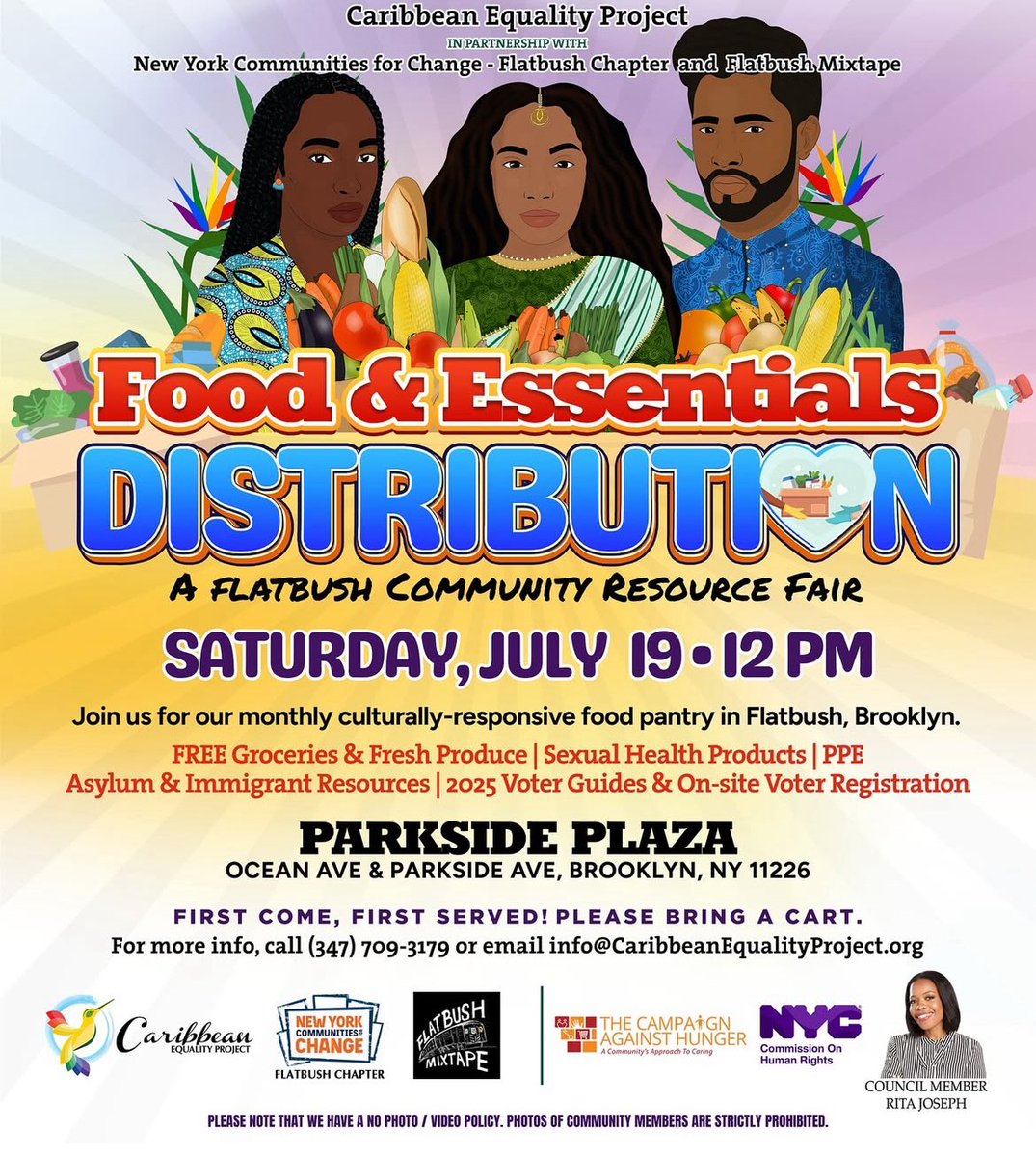 CMRitaJoseph's tweet image. Our monthly food distribution in partnership with Caribbean Equality Project is back on tomorrow at Parkside Plaza!
