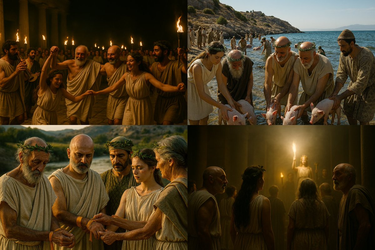 iosif_lazaridis's tweet image. I tested the new ChatGPT agent with a request to depict the Eleusinian Mysteries from beginning to end in 32 cinematic stills.
I spent maybe 15 min on making the prompts (basically setting the cast) and it worked for ~6 hours to create this PDF.
dropbox.com/scl/fi/yq8m5bf…