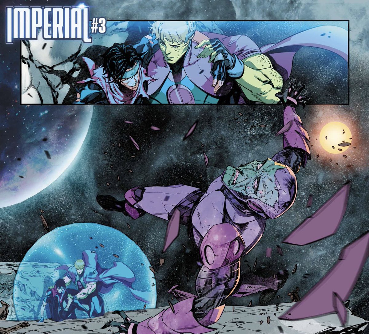 BillyKaplanUpd's tweet image. Wiccan and Hulkling are alive!
Preview for IMPERIAL (2025) #3 by Hickman, Coello, and Vicentini releasing on 8/20.
