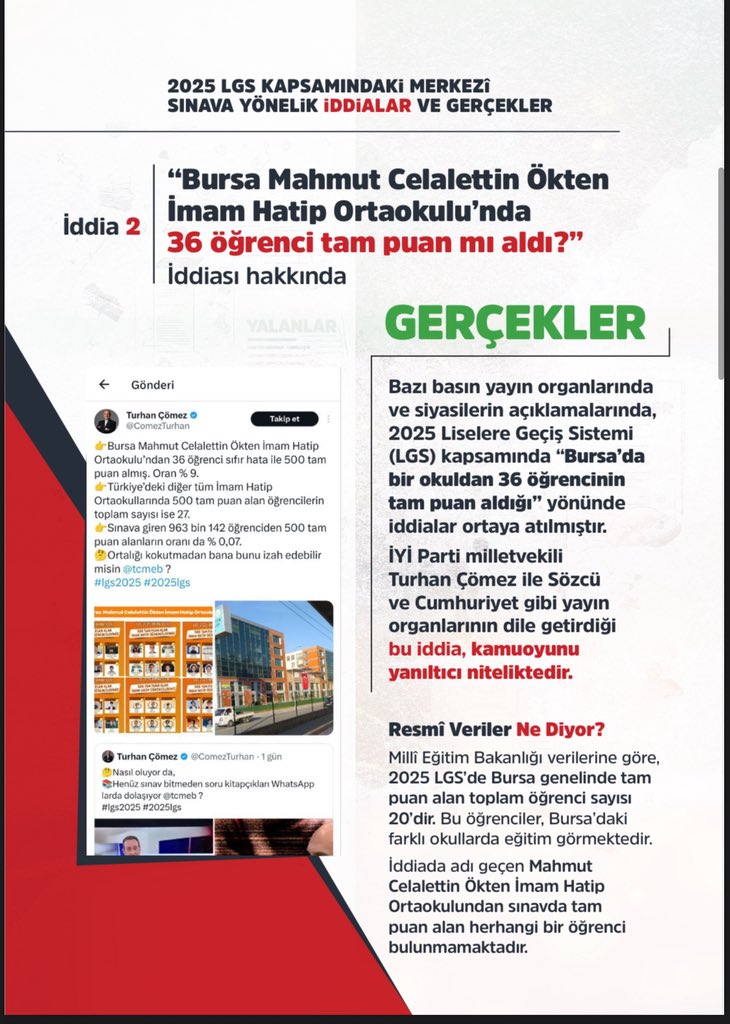 Kocaköy İlçe Milli Eğitim Müdürlüğü (@kocakoymem) on Twitter photo 2025 LGS Kapsamındaki Merkezi Sınava Yönelik İddialar ve Gerçekler⬇️
<a href="/tcmeb/">Millî Eğitim Bakanlığı</a> <a href="/Yusuf__Tekin/">Yusuf Tekin</a> <a href="/Diyarbakirmem/">Diyarbakır İl Millî Eğitim Müdürlüğü</a> <a href="/Murat4Kucukali/">Murat Küçükali</a> <a href="/tckocakoy/">T.C. Kocaköy Kaymakamlığı</a> <a href="/izettinzengin/">İzettin ZENGİN</a> 2025 LGS Kapsamındaki Merkezi Sınava Yönelik İddialar ve Gerçekler⬇️
<a href="/tcmeb/">Millî Eğitim Bakanlığı</a> <a href="/Yusuf__Tekin/">Yusuf Tekin</a> <a href="/Diyarbakirmem/">Diyarbakır İl Millî Eğitim Müdürlüğü</a> <a href="/Murat4Kucukali/">Murat Küçükali</a> <a href="/tckocakoy/">T.C. Kocaköy Kaymakamlığı</a> <a href="/izettinzengin/">İzettin ZENGİN</a>
