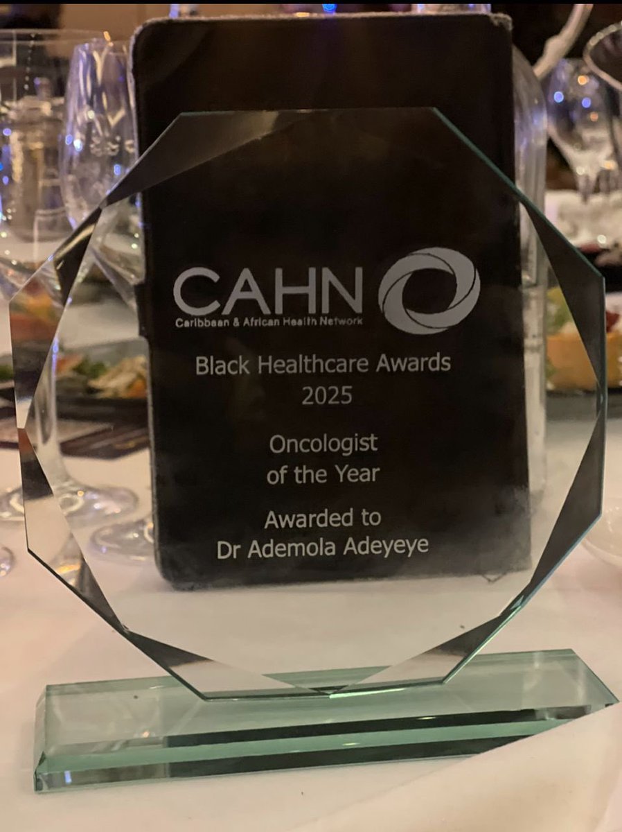 Ademola Adeyeye (@drdemo_adeyeye) on Twitter photo I am honoured to be named Oncologist of the Year 2025 by <a href="/cahn_uk/">Caribbean & African Health Network</a> ! Grateful to my mentors, colleagues, patients & family for their unwavering support. This recognition fuels my passion for groundbreaking cancer research at King’s College London
Picture credit <a href="/dryemisiadeyeye/">Dr Yemisi Adeyeye</a> I am honoured to be named Oncologist of the Year 2025 by <a href="/cahn_uk/">Caribbean & African Health Network</a> ! Grateful to my mentors, colleagues, patients & family for their unwavering support. This recognition fuels my passion for groundbreaking cancer research at King’s College London
Picture credit <a href="/dryemisiadeyeye/">Dr Yemisi Adeyeye</a>