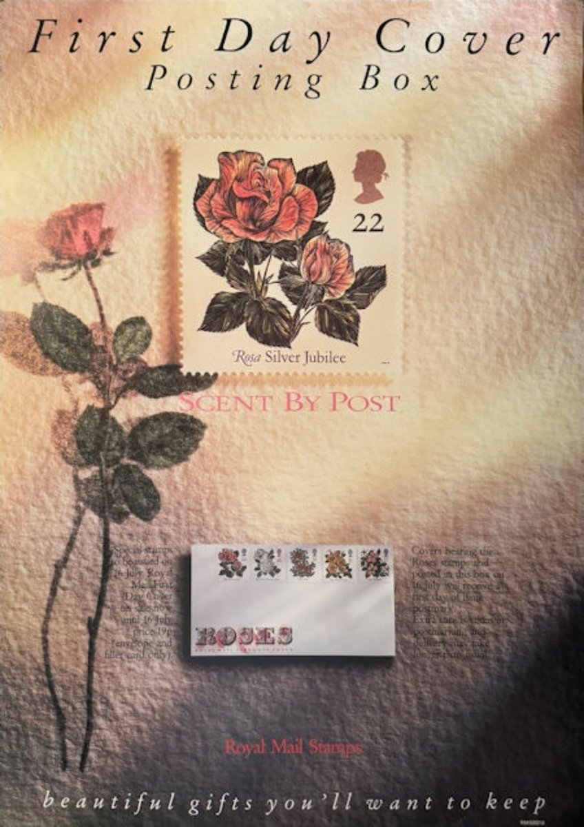 SorchaEastwood's tweet image. I do find some very strange things 😄
So this is a run of stamps released by Royal Mail in 1991 to mark the 9th World Congress of Roses that took place in Belfast in July that year!
Nearly to the day, these stamps were released on the 16th July and someone at Roses Lane Ends…