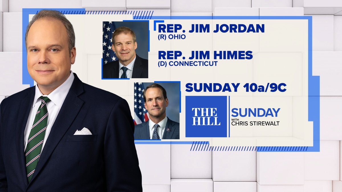 TheHillSunday's tweet image. Joining @ChrisStirewalt on The Hill Sunday this week: @RepDonBacon, @RepEricSorensen. And don't miss Chris' conversation at the Hill Nation Summit with @Jim_Jordan and @jahimes. Join us on @NewsNation at 10AM ET/9AM CT and later on the CW Network and Sirius XM's POTUS Channel!