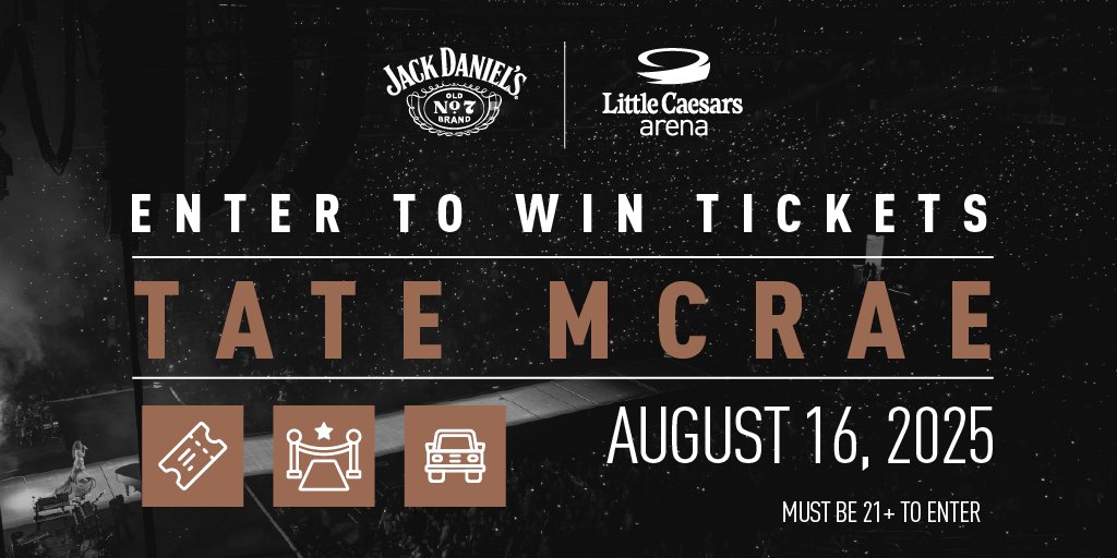 LCArena_Detroit's tweet image. GIVEAWAY TIME! 🚨 Thanks to our friends at @JackDaniels_US, we’ve got 4 tickets to see Tate McRae on August 16 - and they could be yours!
If you’ve been blasting “Sports car” on repeat, this one’s for you.
🔗 Enter now: bit.ly/40pK1Ax