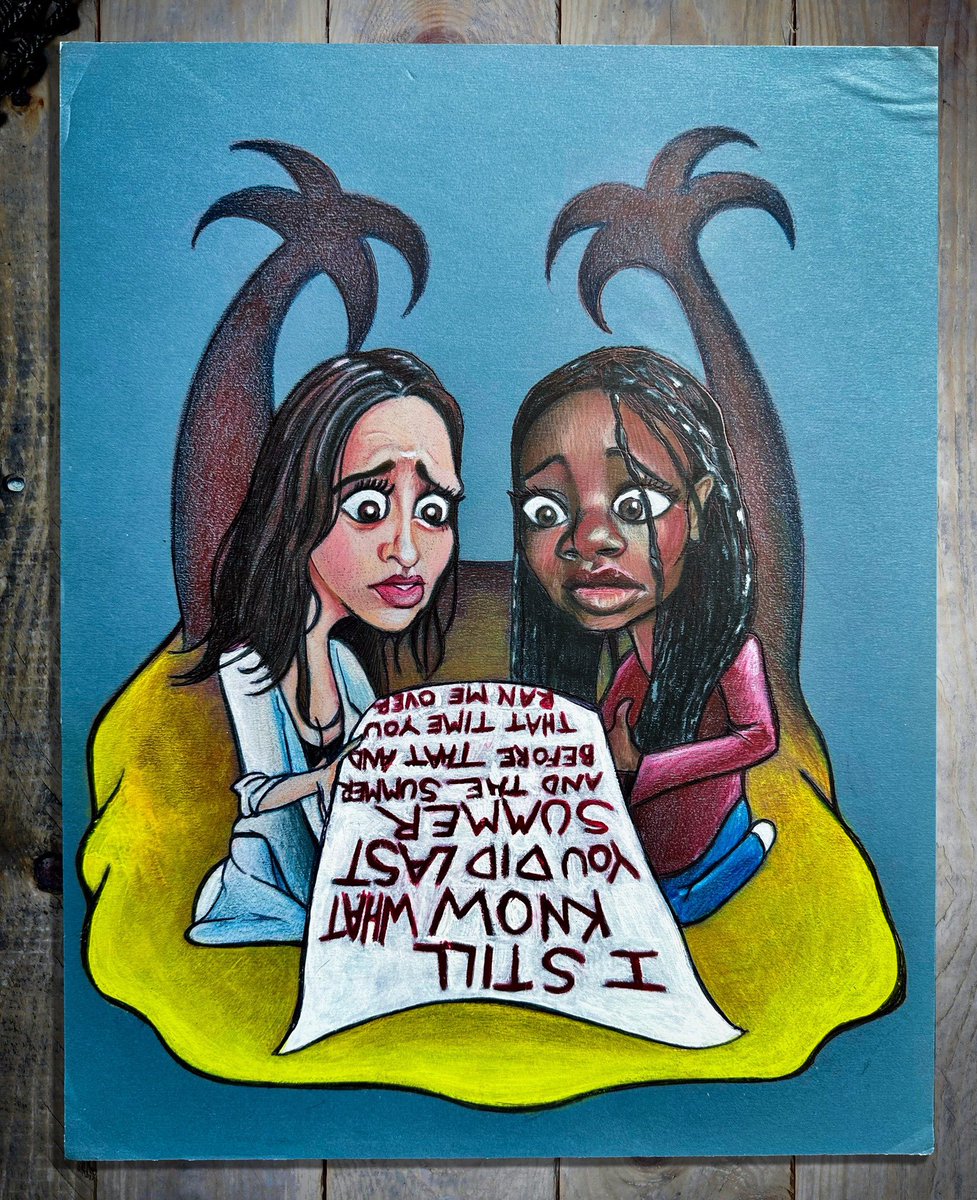 #flashbackfriday⚡️ to this 1998 piece I did of 2 besties trying to survive a Bahamas vacation...🌴