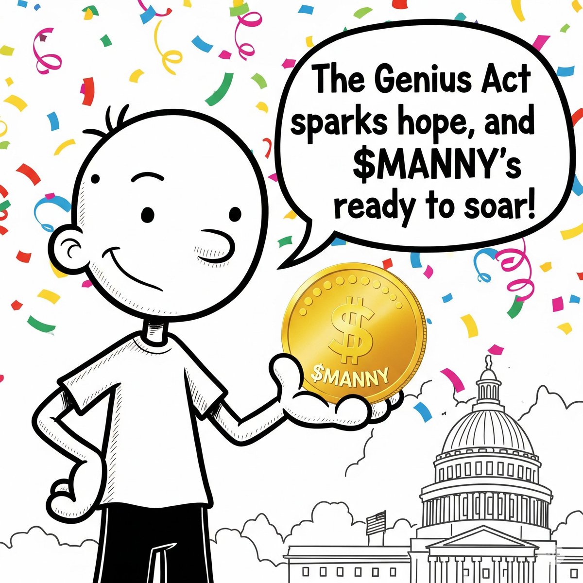 The Genius Act is making headlines, but let’s be real—$MANNY,  is the true genius here.