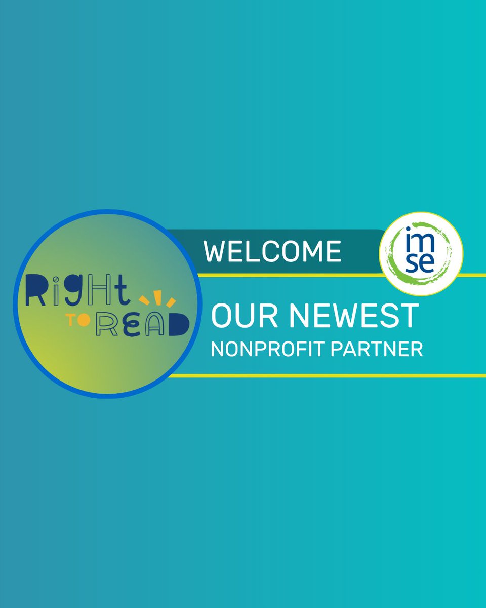 IMSEOG's tweet image. IMSE Welcomes @TheRighttoRead as Our Newest Nonprofit Partner!
We’re thrilled to announce that Right to Read, a Texas-based nonprofit dedicated to educational equity, has officially joined IMSE as our newest partner! Founded in 2020, Right To Read was created to address literacy…