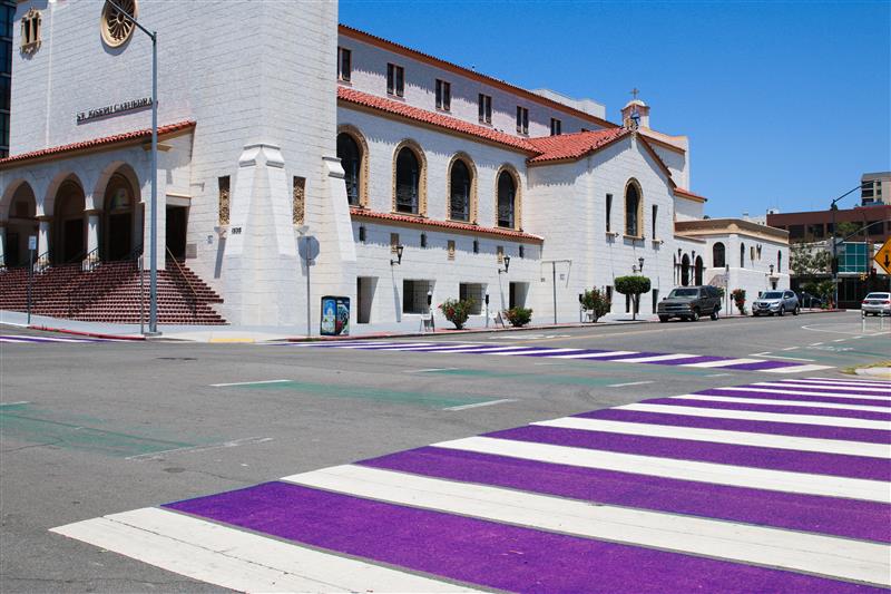 SDPartnership's tweet image. As part of our ongoing placemaking efforts, we've added creative crosswalks in the Cortez and Columbia neighborhood to brighten up the streets, embrace community identity, and enhance the pedestrian experience. Designed with neighborhood character in mind, the new additions can…