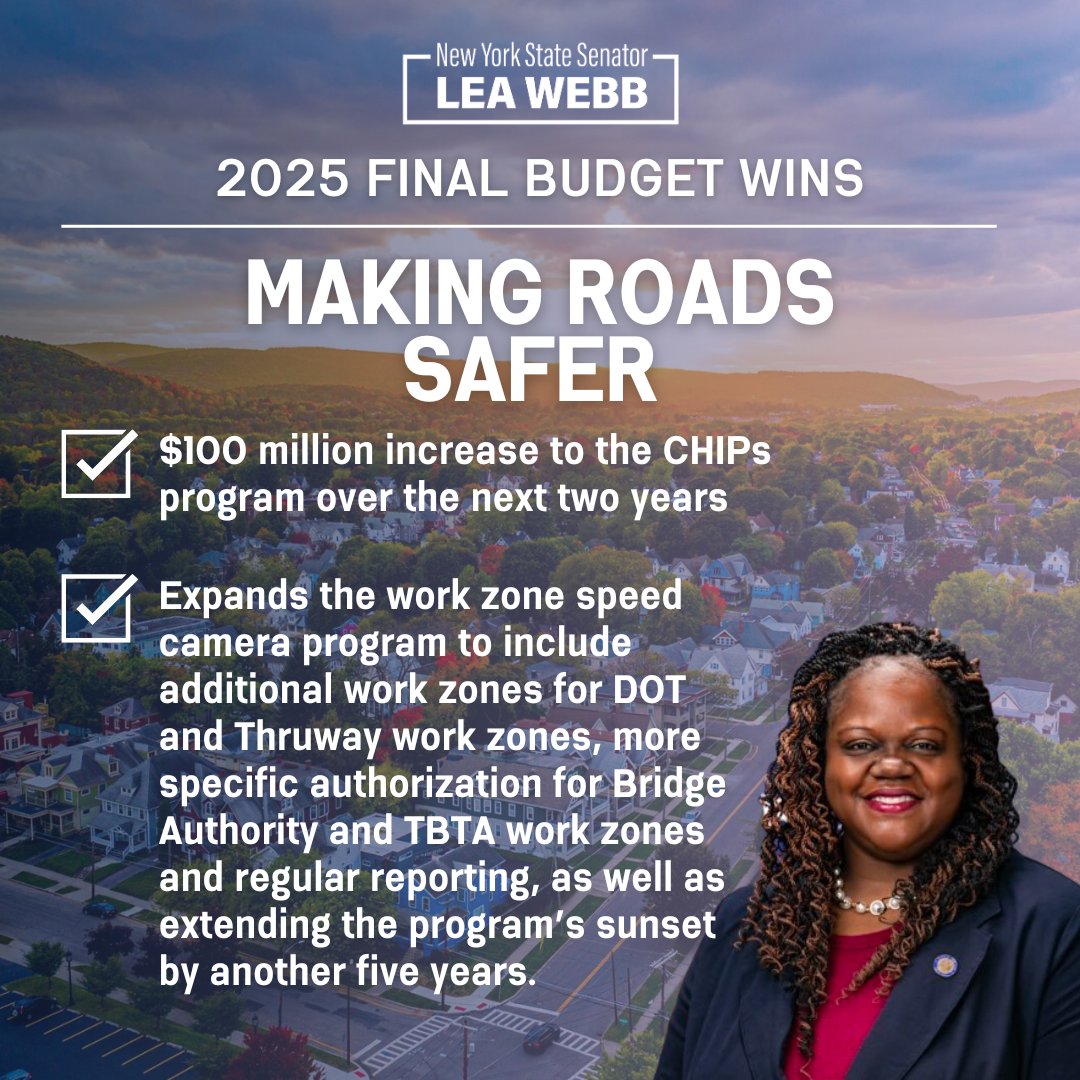 SenatorLeaWebb's tweet image. The 2026 New York State Budget strengthens transportation and public safety infrastructure across the state. For the first time, Centro will receive state transit aid for serving Cortland County, expanding access to reliable public transit in Central New York.
