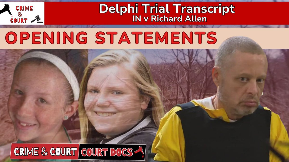 CrimeandCourt's tweet image. Opening Statements | #DelphiTranscripts
youtu.be/hiJfgqP7w_w
#richardallen #freerichardallen #delphimurders #delphitrial