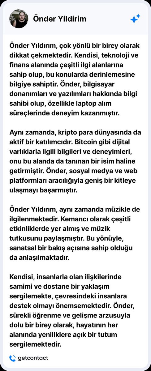 Bu profil özetine göz at! Kişi hakkında genel bir fikir edinmek için harika bir yol. 🔍

Sen de denemek için hemen tıkla: gogtc.co/invite-bio
