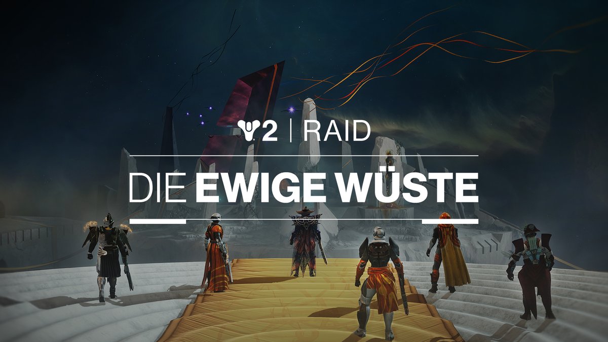 Alle Augen auf dich.

EvanF &amp; CBGray suchen talentierte Einsatztrupps für einen besonderen Spot im Stream des morgigen Rennens um World’s First im „Die ewige Wüste“-Raid.

Fülle das Formular aus &amp; werde zum Highlight der Show!

forms.gle/pUrg3HHFAqk2nW…

🏁 bung.ie/raidrace