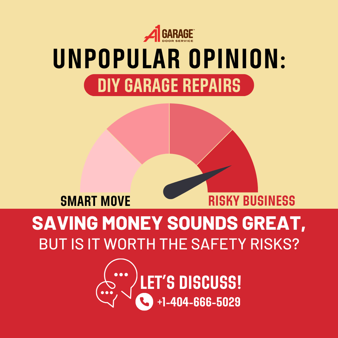 MylaBitong's tweet image. DIY garage door repairs might save a buck but can cost you big time in safety and functionality.

Some argue it’s empowering and cost-effective, while others see it as risky and potentially damaging. What’s your stance on DIY in our industry?

#DIYDilemma #ProfessionalInsight