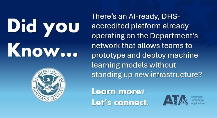 Are you a government leader?  Need to do more with less?  Better use resources you already have? Interested in better understanding your data? Experimenting with AI?  If this applies to you and you are with #DHSHQ or any component we need to talk. #ATALLC #ReadyNow