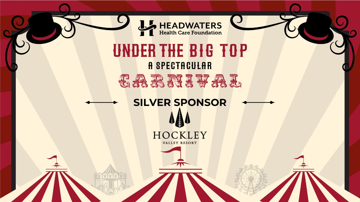 We would like to extend our thanks to Hockley Valley Resort for your Silver Sponsorship of 'Under the Big Top', the 26th Annual Headwaters Gala! Thousands within Dufferin-Caledon turn to Headwaters in their time of need, and your support  ensures they are getting the best care.