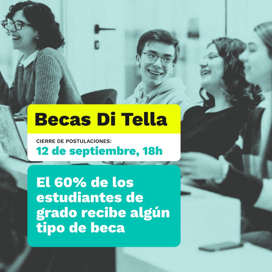 utditella's tweet image. 📚🌟 ¿Tenés un promedio de 8 o más en el secundario? Te invitamos a conocer nuestro Programa de #BecasDiTella, dirigido a alumnos y alumnas de colegios secundarios de todo el país que tengan un buen desempeño académico y necesidad económica. Nuevo cierre de postulaciones: 12 de…
