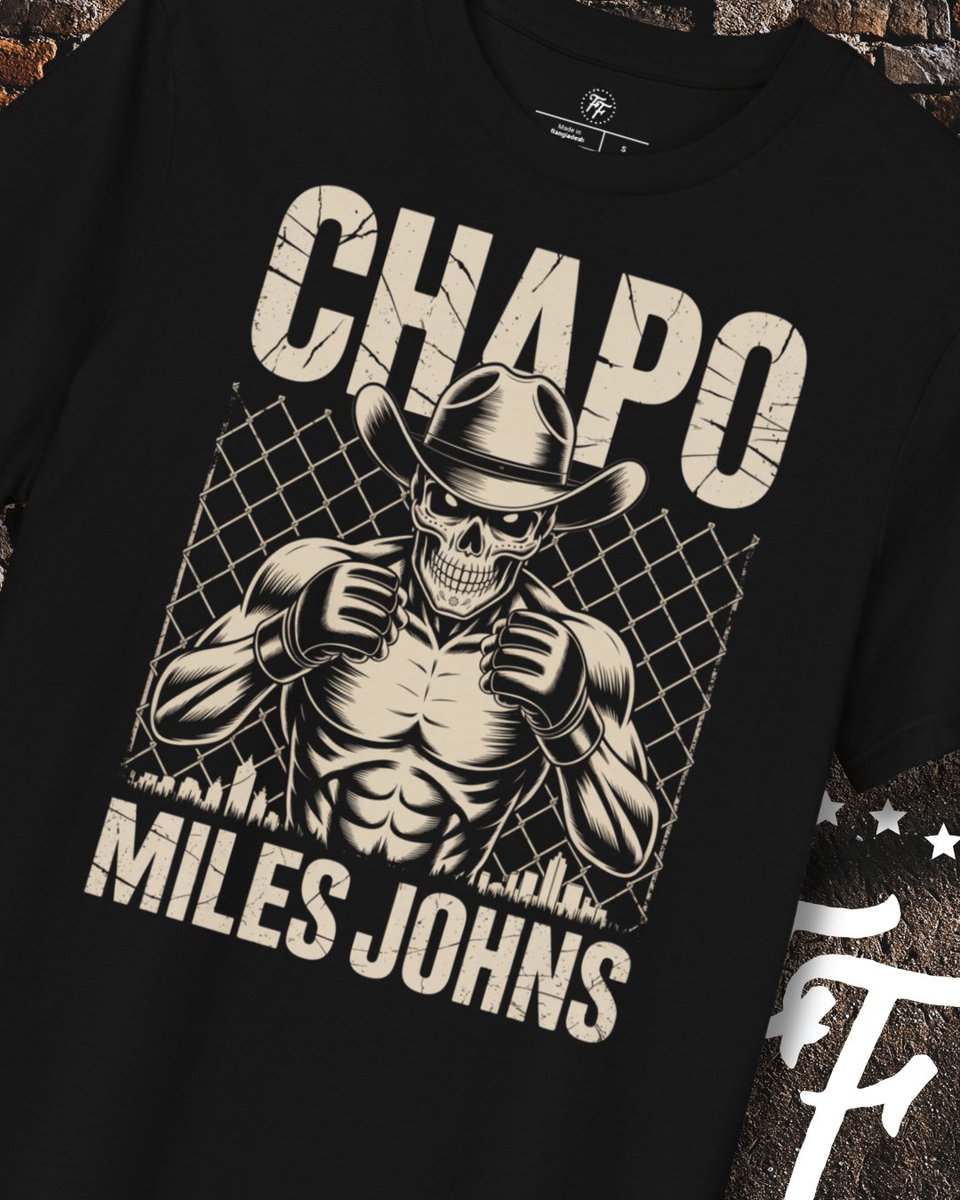 FightersFirst's tweet image. Miles "CHAPO" Johns is in action August 9th! Order now to get your shirts before the fight.
FF x @milesxjohns | fightersfirst.shop/collections/mi…