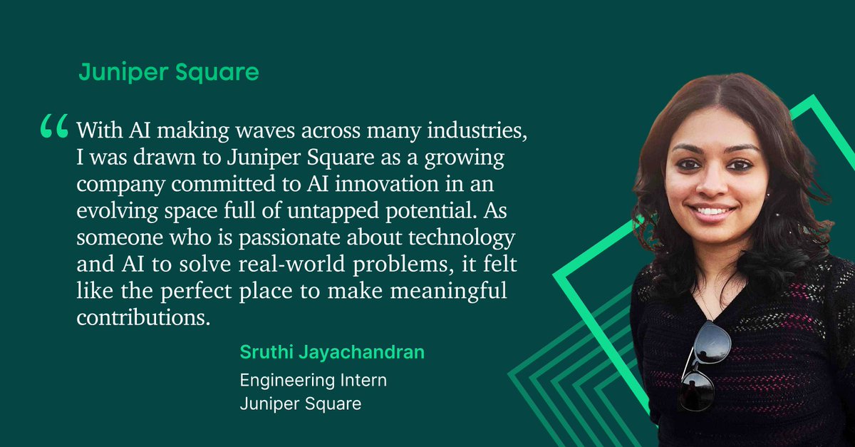 Our first intern feature is Sruthi Jayachandran. Welcome, Sruthi!